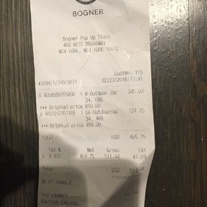 Size 4 Bogner Nike-D Parka.  Brand new.